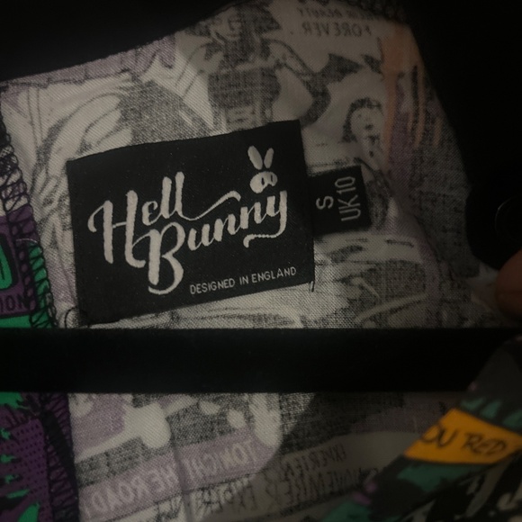 Hell bunny BE AFRAID MINI DRESS small - Picture 4 of 5